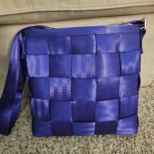Harveys Purple Mini Messenger Crossbody Seatbelt Bag